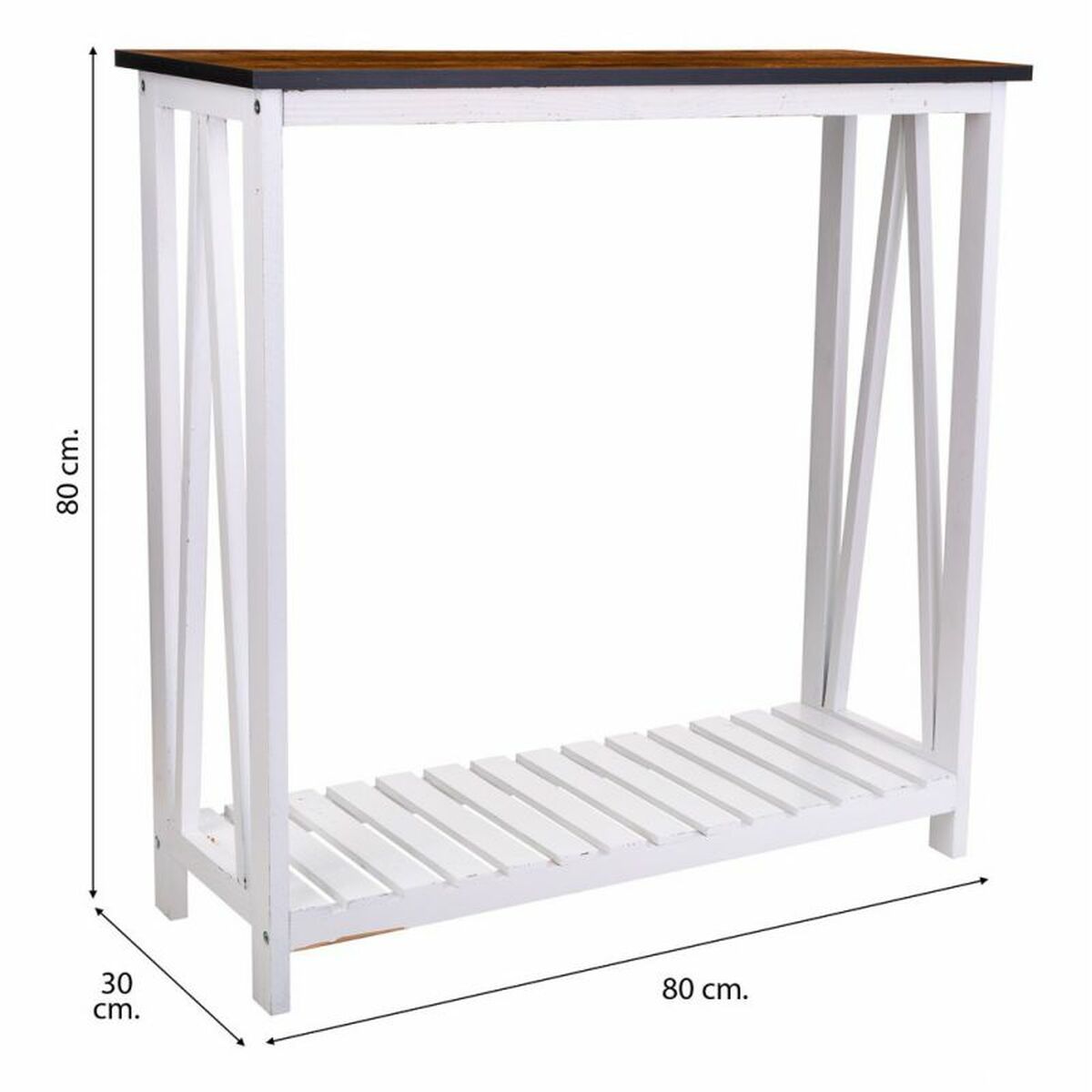 Mottagare Alexandra House Living Vit 30 x 80 x 80 cm - 4