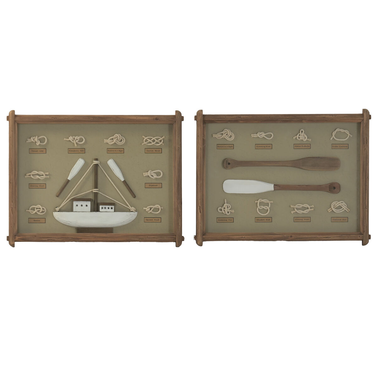 Tavla Home ESPRIT Glas Snöre Furu 59 x 4 x 45 cm (2 antal)