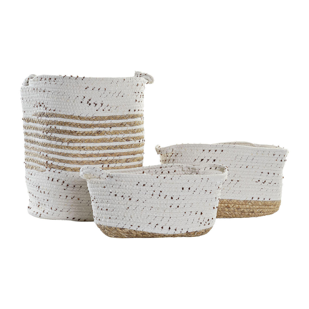 Korg - set DKD Home Decor Bomull Boho Rusar (36 x 26 x 42 cm) (3 Delar) - 2
