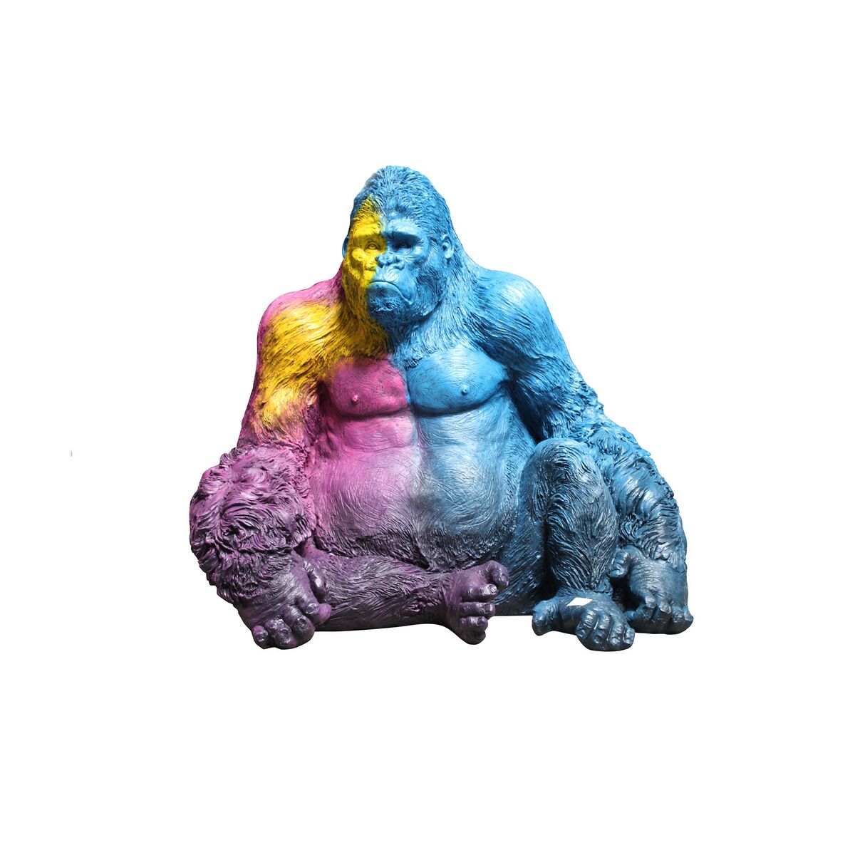 Prydnadsfigur DKD Home Decor Multicolour Modern Gorilla 92 x 64 x 85 cm - 3