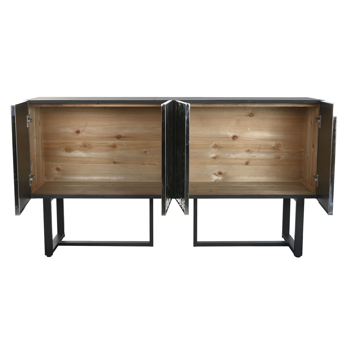 Skänk Home ESPRIT Silvrig Metall Stål 151 x 41 x 80 cm - 3