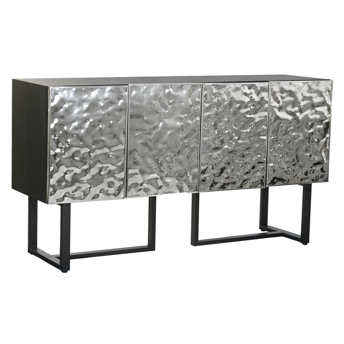 Skänk Home ESPRIT Silvrig Metall Stål 151 x 41 x 80 cm