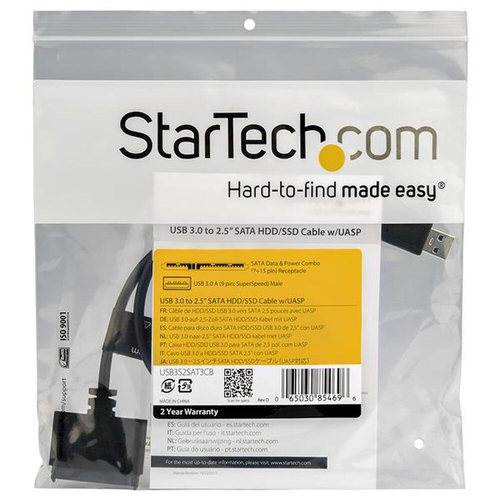 USB till SATA-hårddiskadapter Startech USB3S2SAT3CB HDD/SSD 2.5" - 2