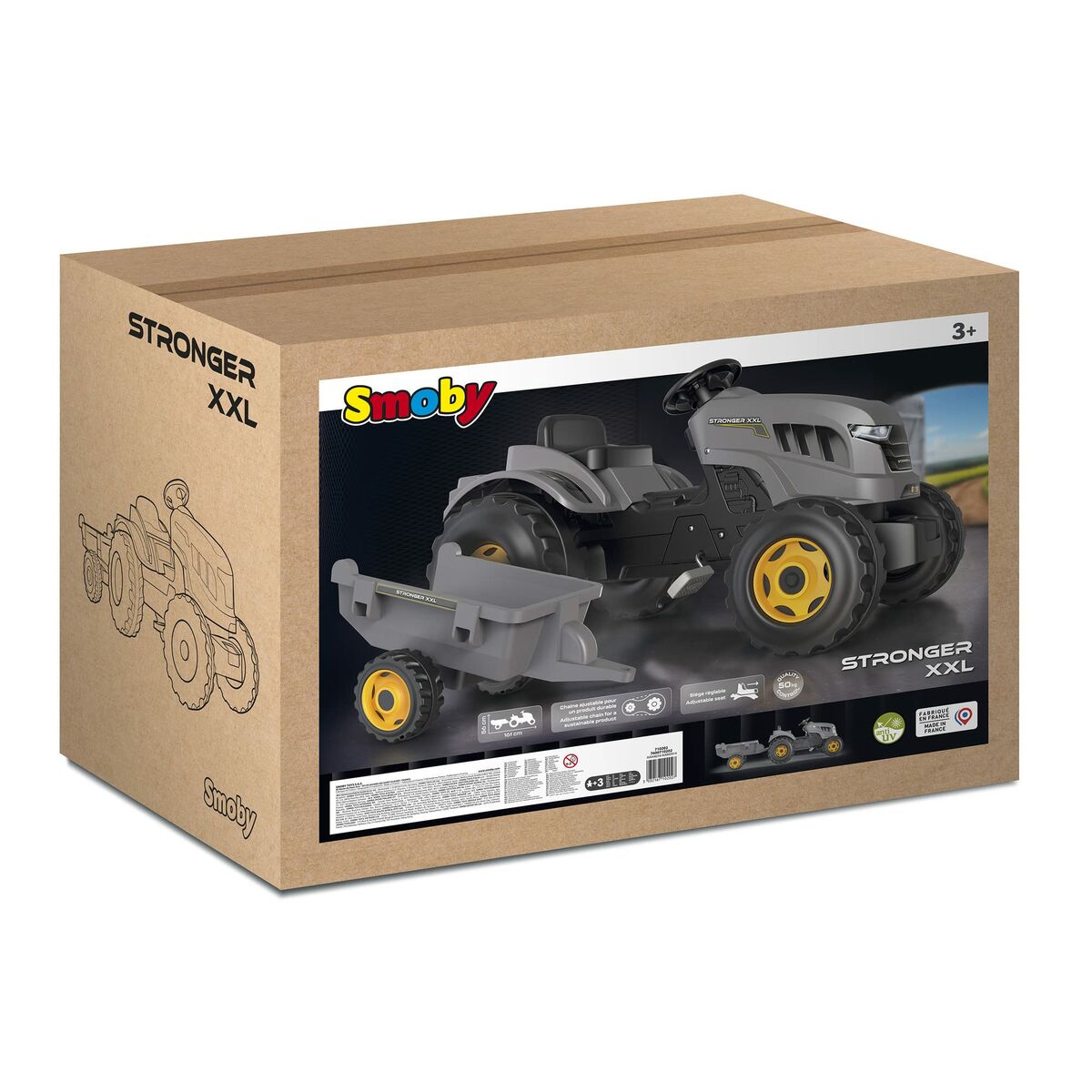 Trehjuling Smoby Traktor Släp - 9
