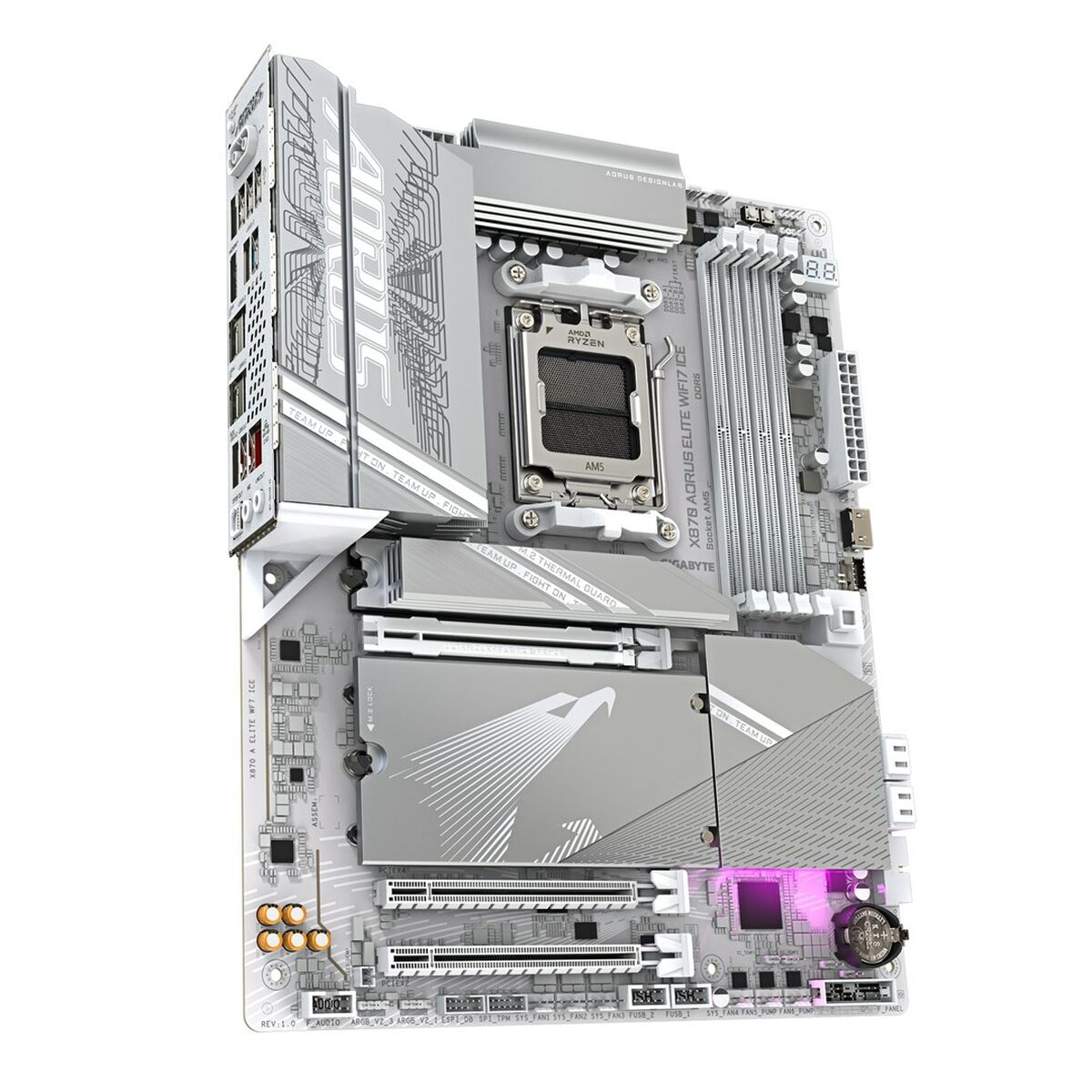 Moderkort Gigabyte X870 AORUS ELITE WF7 ICE AMD AM5 AMD X870 - 3