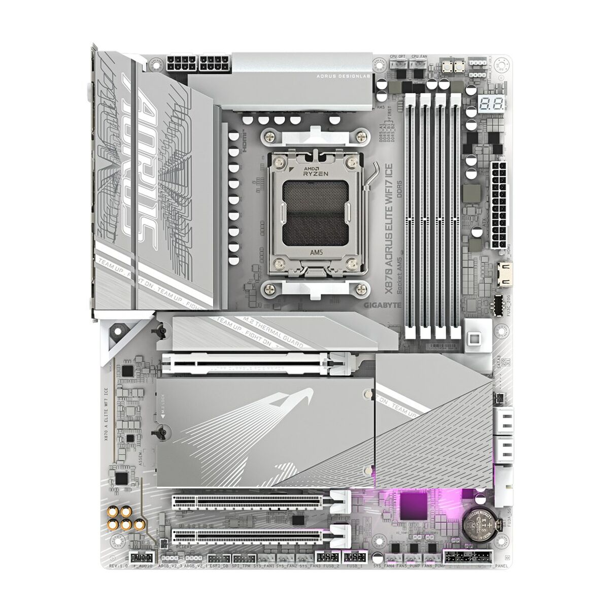 Moderkort Gigabyte X870 AORUS ELITE WF7 ICE AMD AM5 AMD X870 - 2