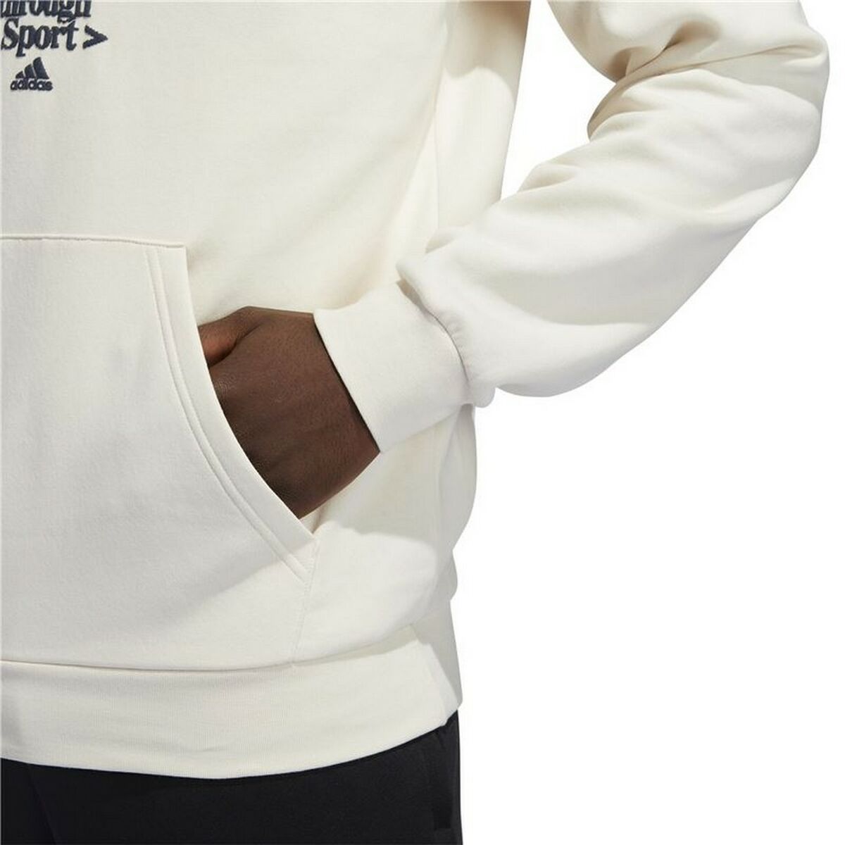 Tröja med huva Herr Adidas Connected Through Sport Beige - 5