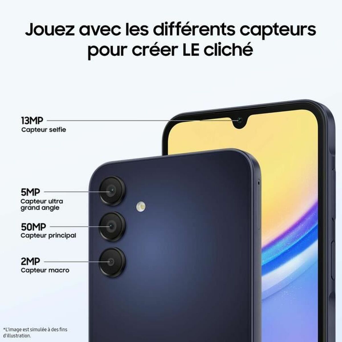 Smartphone Samsung A15 4 GB RAM 128 GB Gul - 3