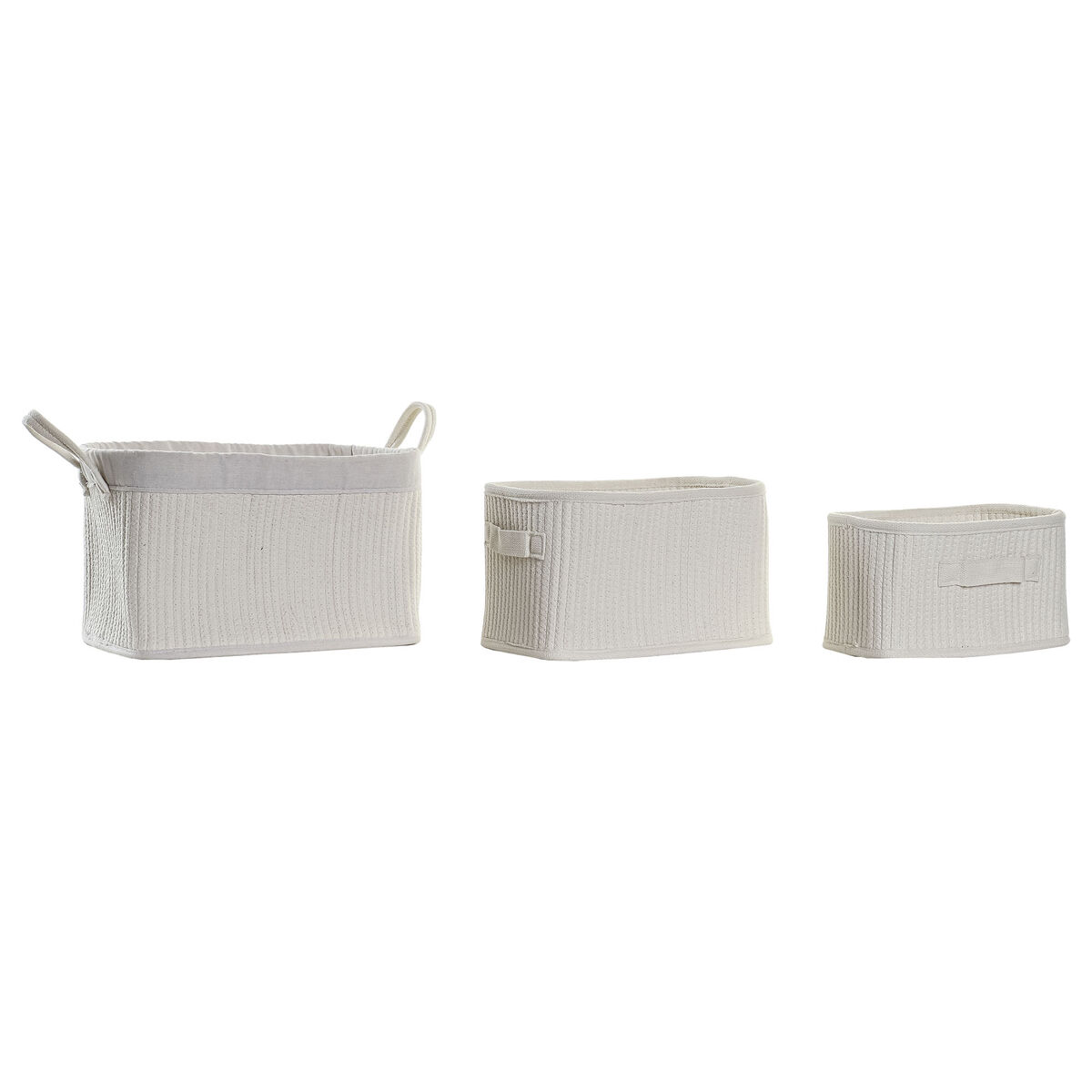 Korg - set DKD Home Decor Bomull (37 x 27 x 24 cm) - 5