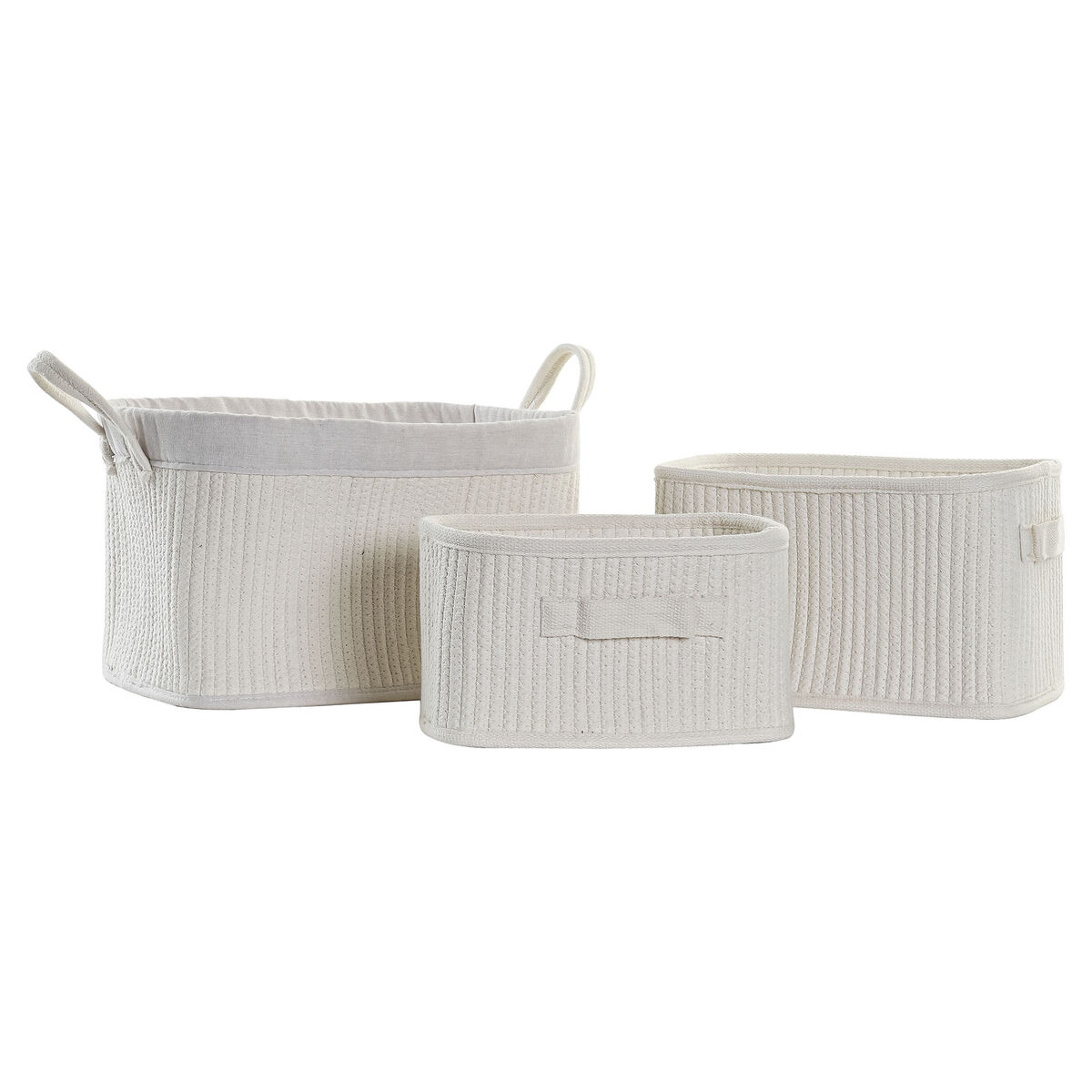 Korg - set DKD Home Decor Bomull (37 x 27 x 24 cm) - 10