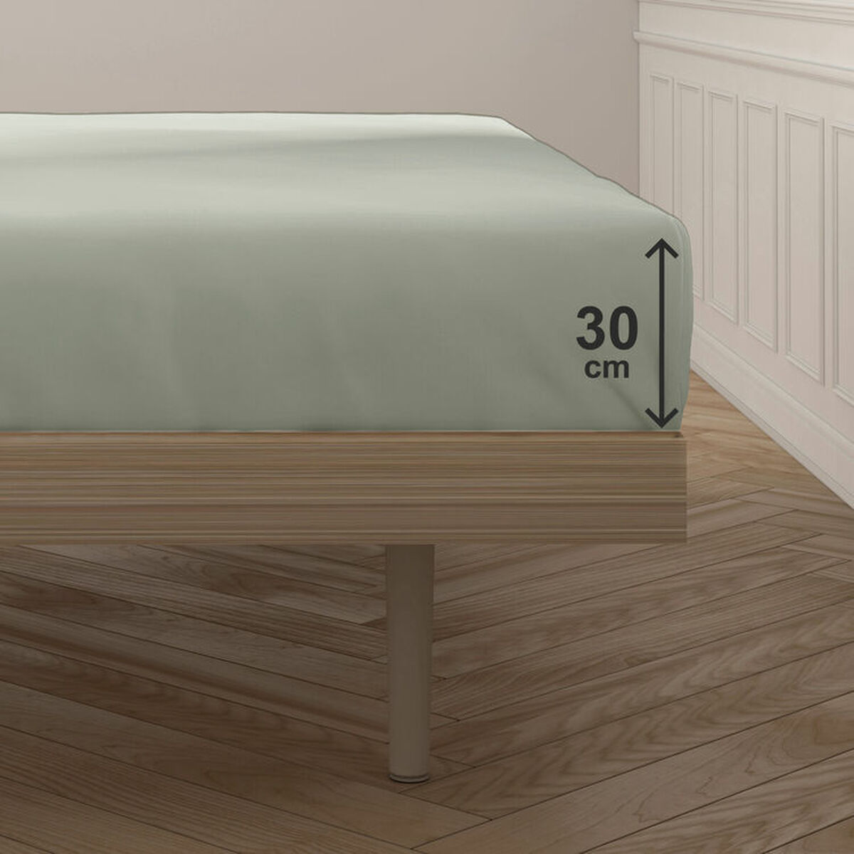 Inpassat underlakan Happy Home MixColors Mint Säng 135 - 6