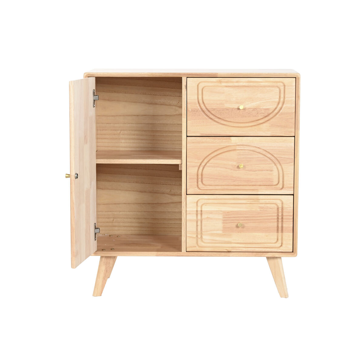Skänk Home ESPRIT Naturell Metall Rattan Gummiträ 73,5 x 35 x 78 cm - 3
