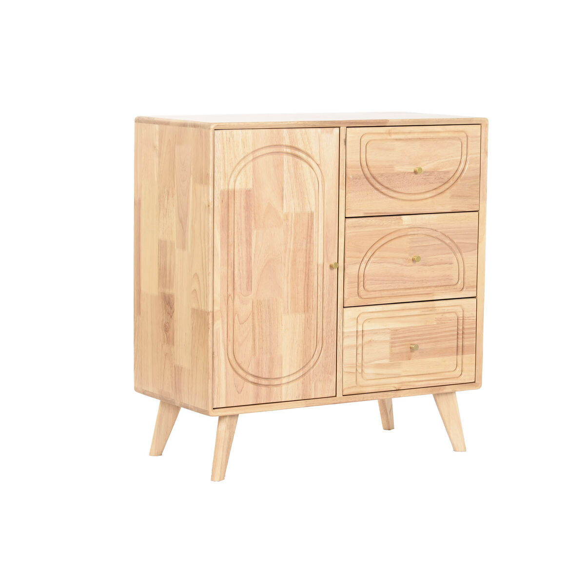 Skänk Home ESPRIT Naturell Metall Rattan Gummiträ 73,5 x 35 x 78 cm