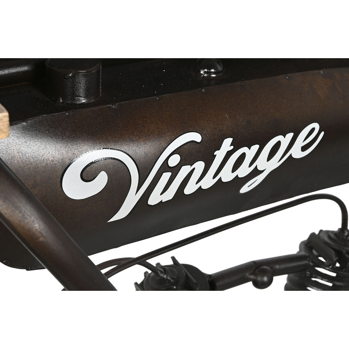 Sidobord DKD Home Decor Motorcykel Svart Naturell Trä Metall 180 x 35 x 86 cm - 6