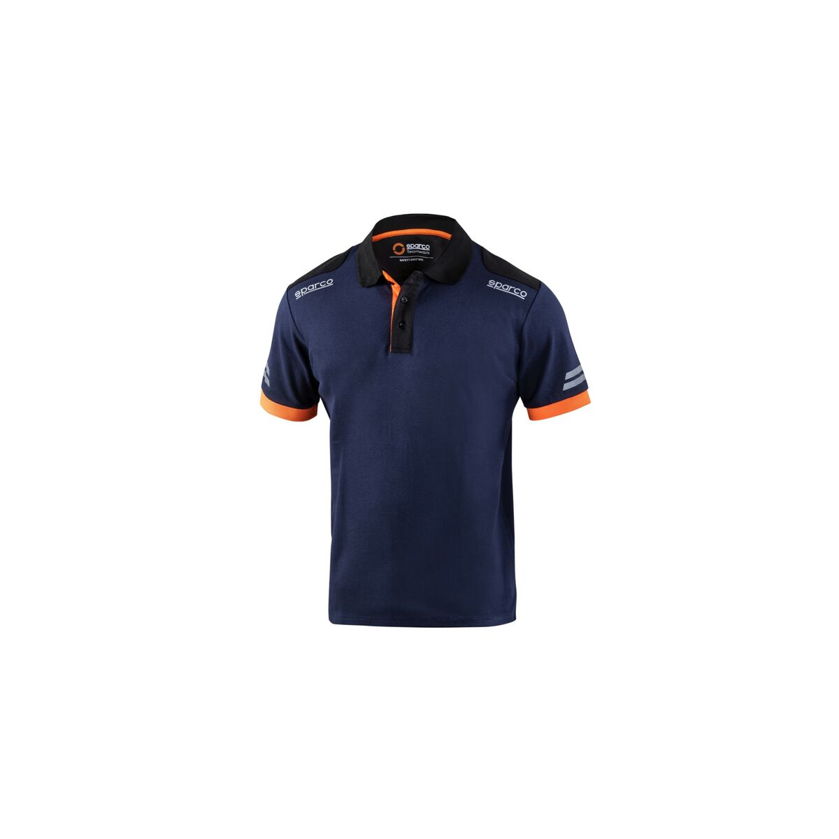 Polotröja kortärmad Herr Sparco TW Blå Orange Mörkblå