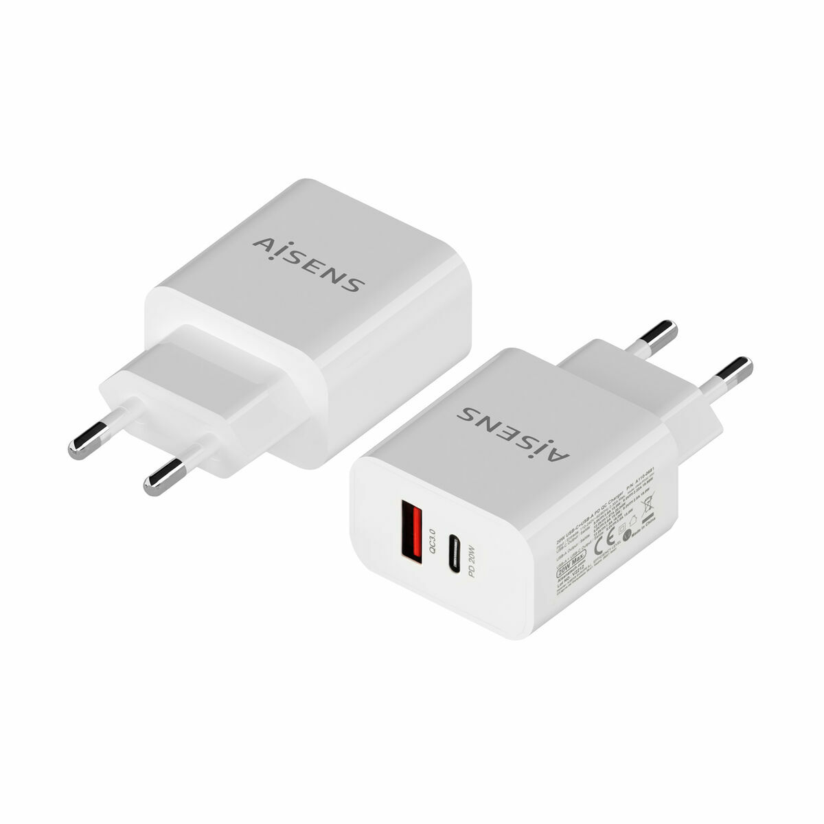 Väggladdare Aisens A110-0681 Vit 20 W - 2