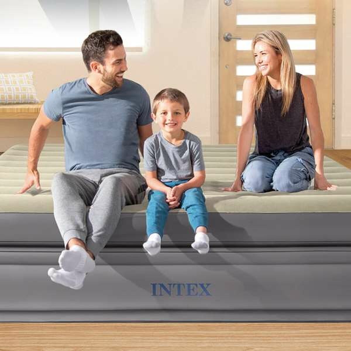 Uppblåsbar madrass Intex Queen Comfort Elevated 152 x 51 x 203 cm - 3