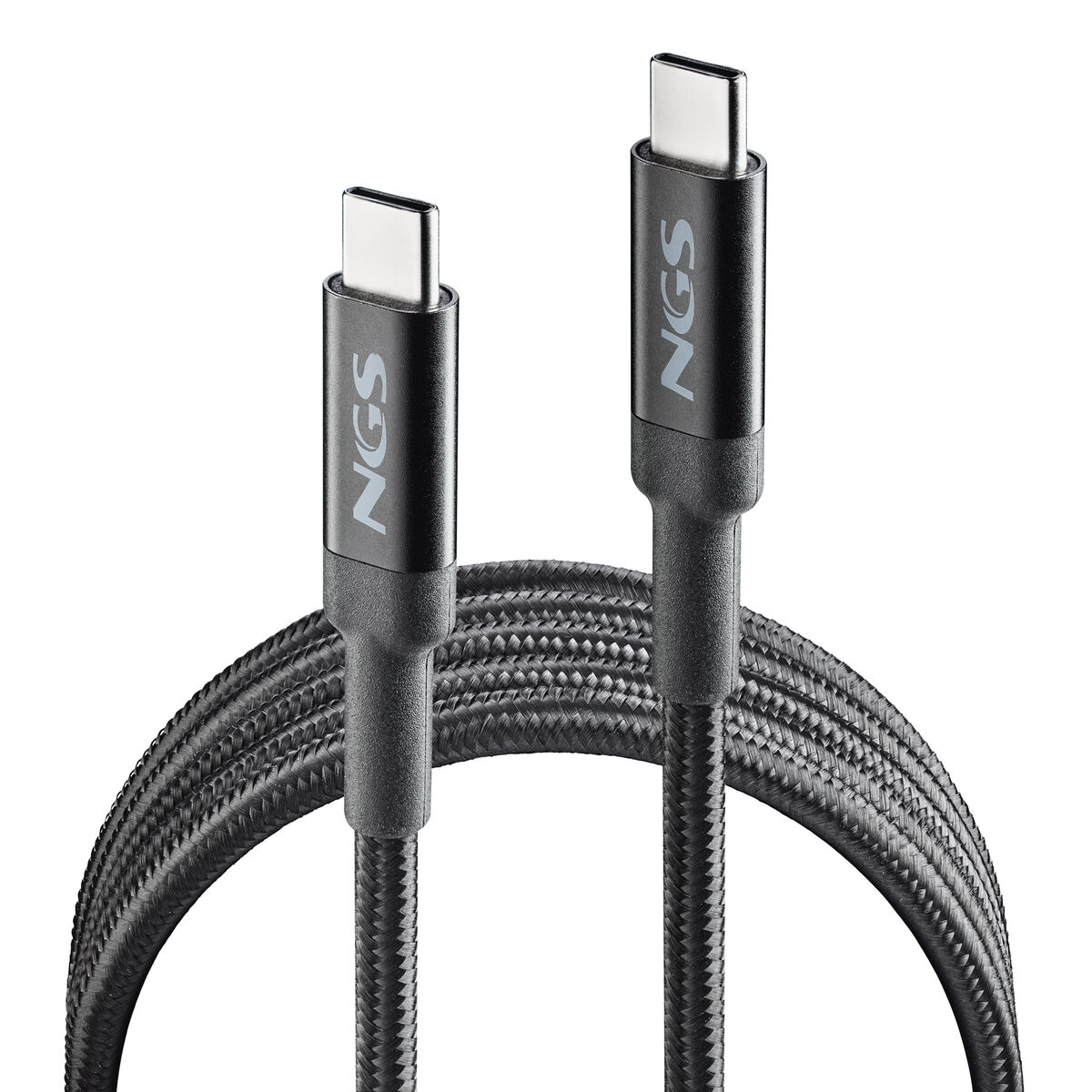 USB-C till USB-C Kabel NGS KNOT65W-2 Svart 2 m