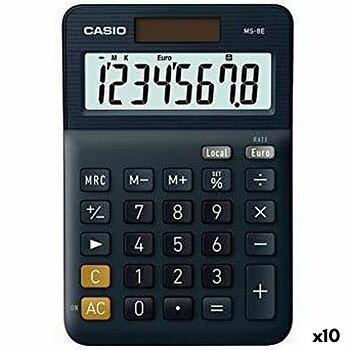Kalkylator Casio MS-8E Svart (10 antal)