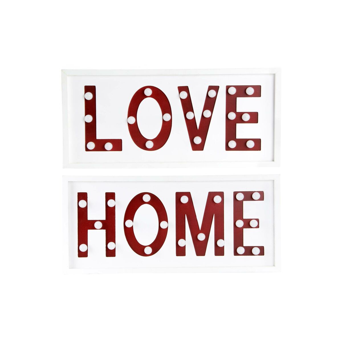 Väggdekoration DKD Home Decor Vit Röd Urban 48 x 4 x 22 cm (2 antal) - 6