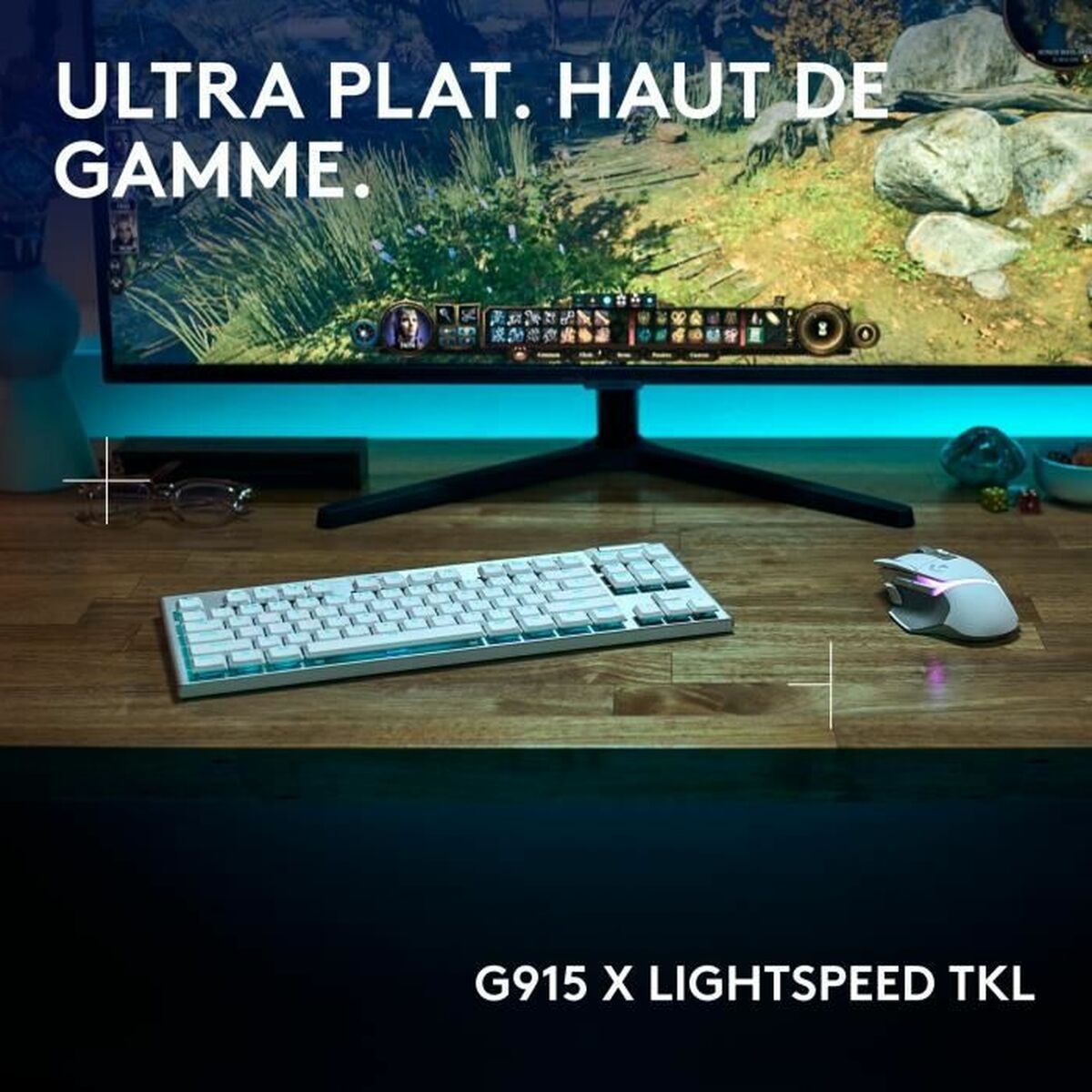 Tangentbord Logitech G915 X Vit Franska AZERTY - 2