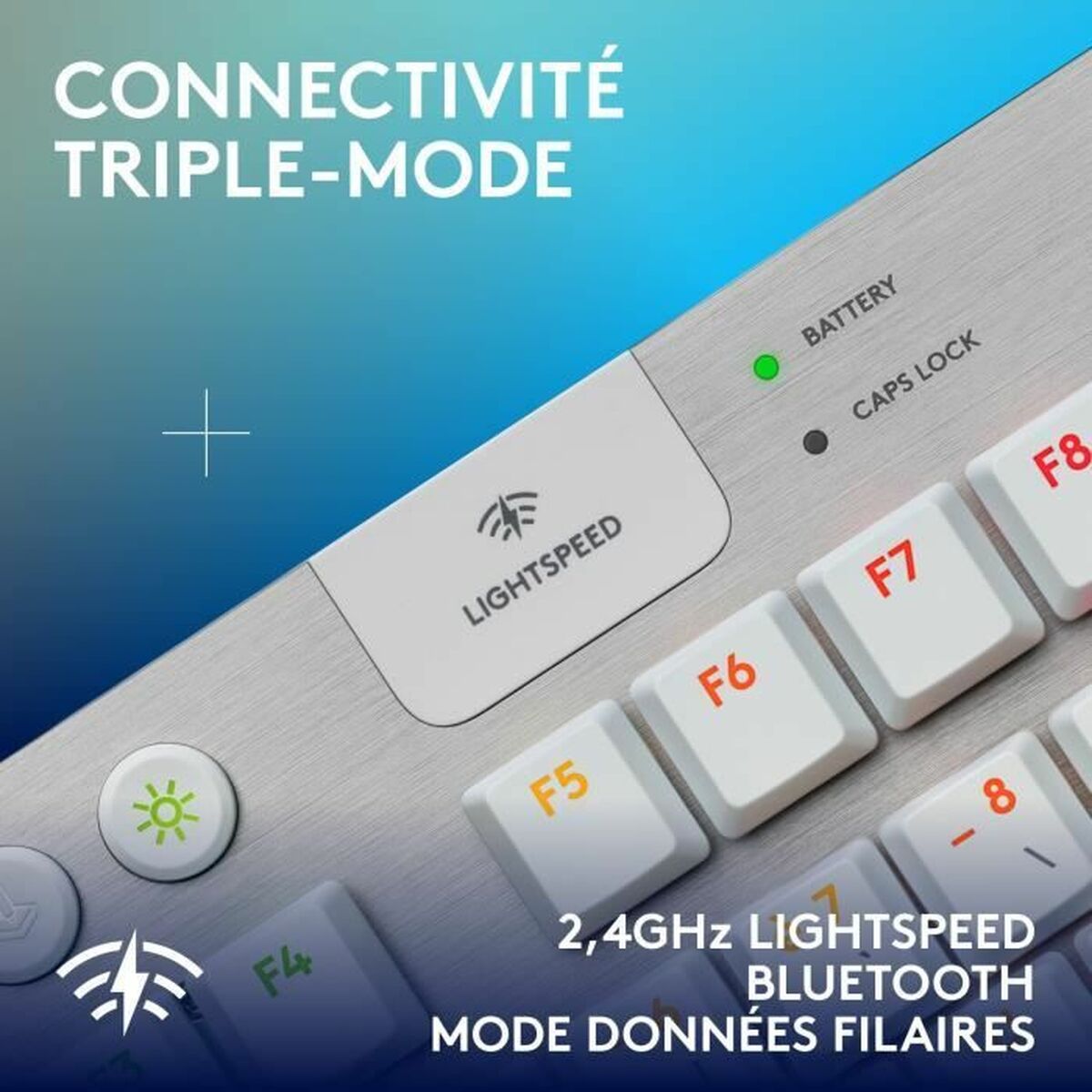 Tangentbord Logitech G915 X Vit Franska AZERTY - 5
