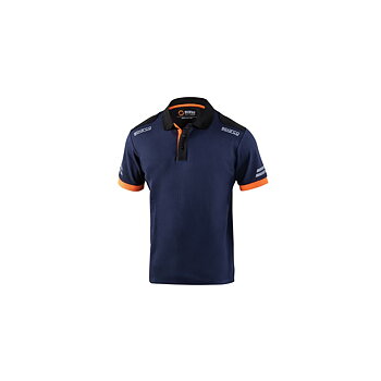 Polotröja kortärmad Herr Sparco TW Blå Orange Mörkblå