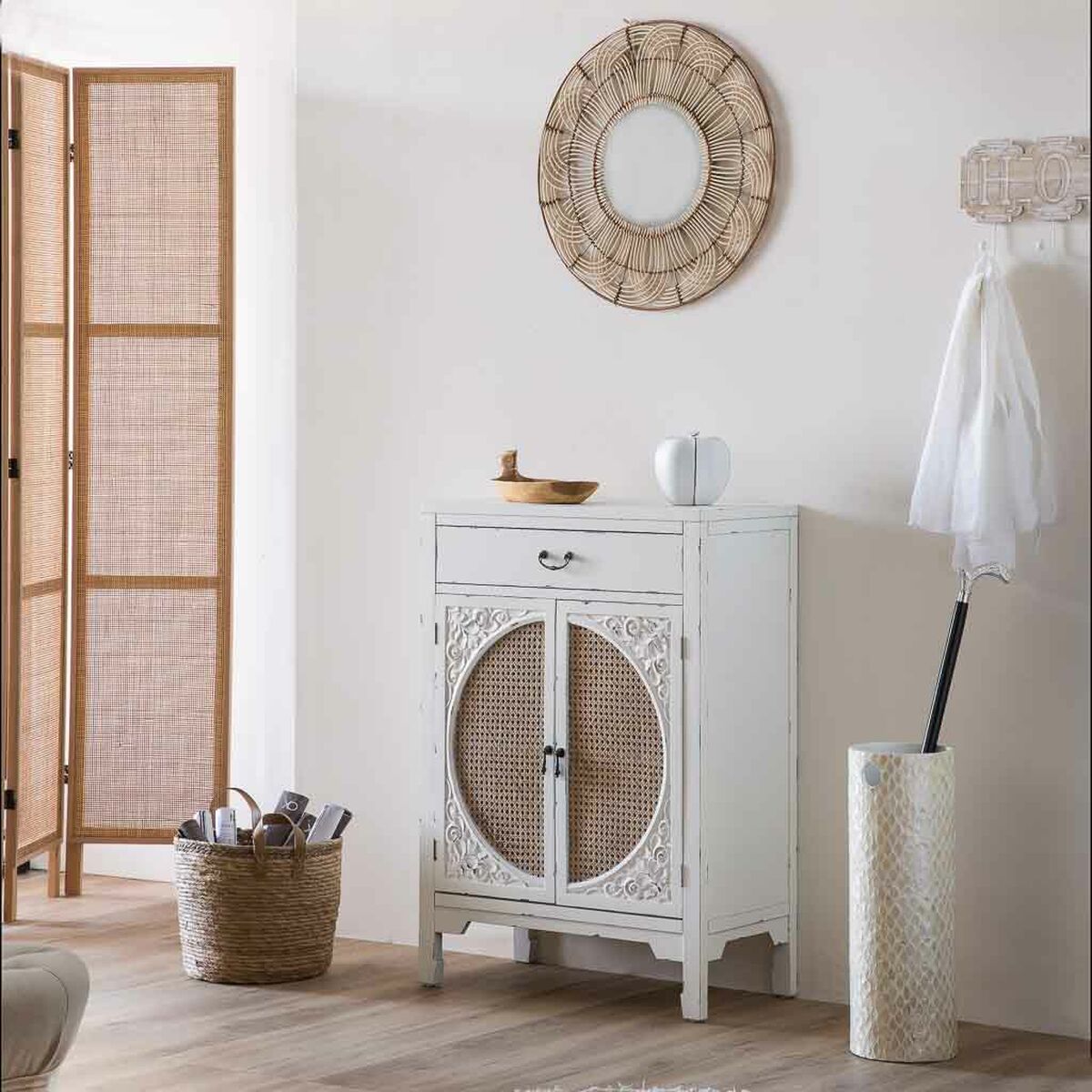 Hallmöbel med lådor Alexandra House Living Vit 36 x 100 x 70 cm - 2