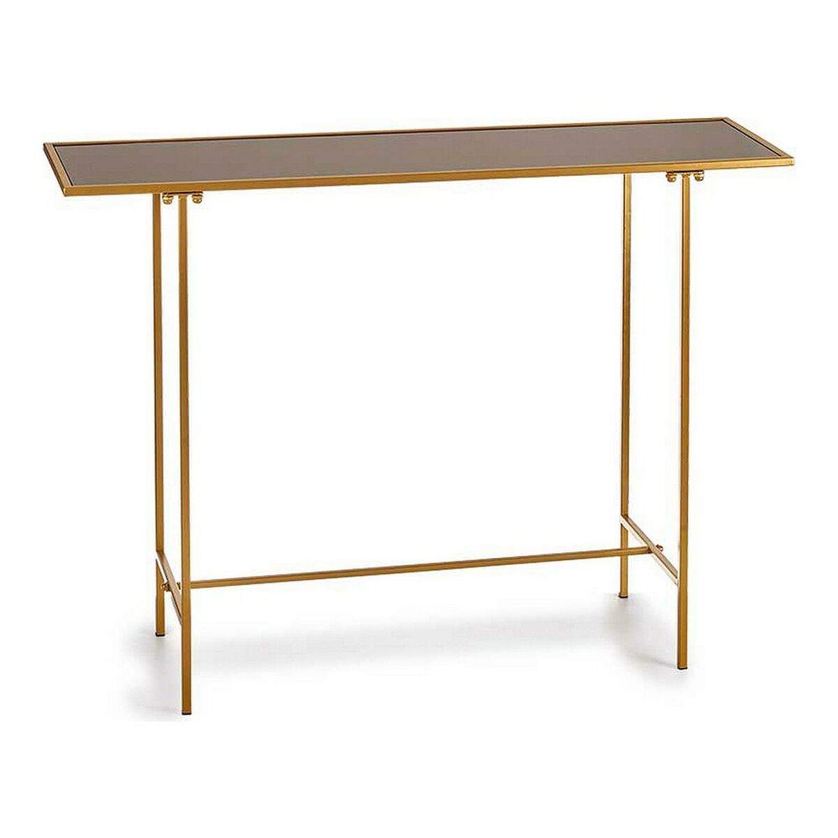 Sidobord Svart Gyllene Glas Metall (33 x 77 x 110 cm) - 3