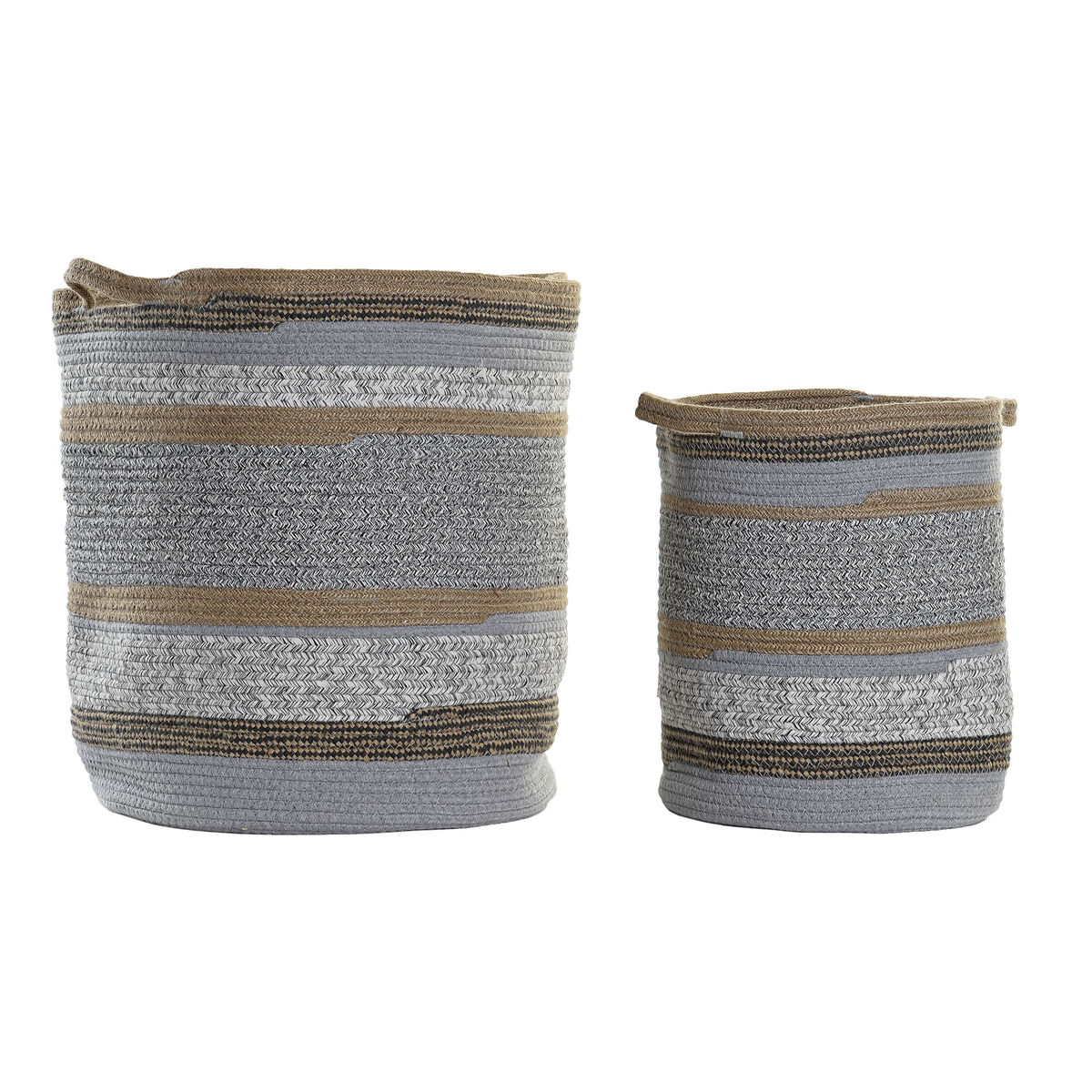 Korg - set DKD Home Decor Bomull Jute (40 x 40 x 45 cm)