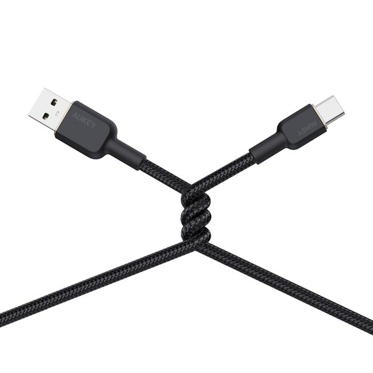 USB-C-kabel till USB Aukey CB-NAC1 Svart 1 m - 3