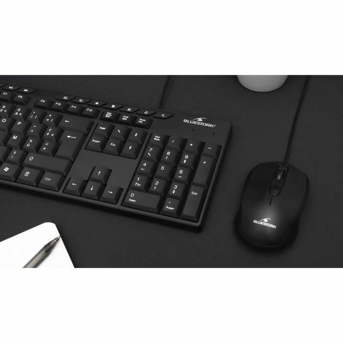Tangentbord och Mus Bluestork MEDIA OFFICE Svart AZERTY - 5