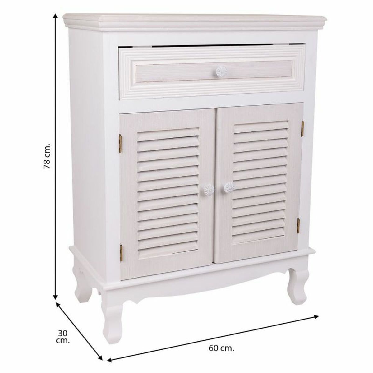 Hallmöbel med lådor Alexandra House Living Vit 30 x 78 x 60 cm - 5
