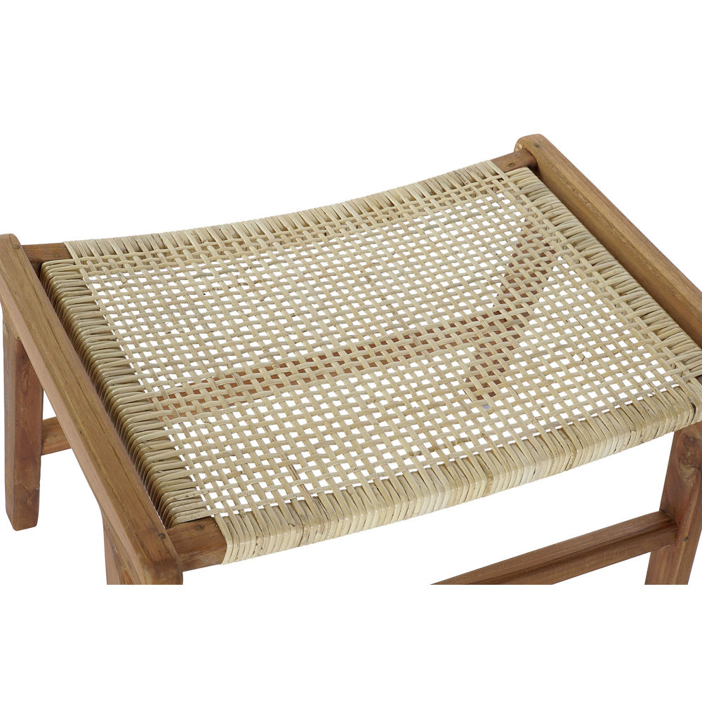 Sittpall DKD Home Decor   65 x 47 x 40 cm Naturell Teak Plast Multicolour Ljusbrun - 3