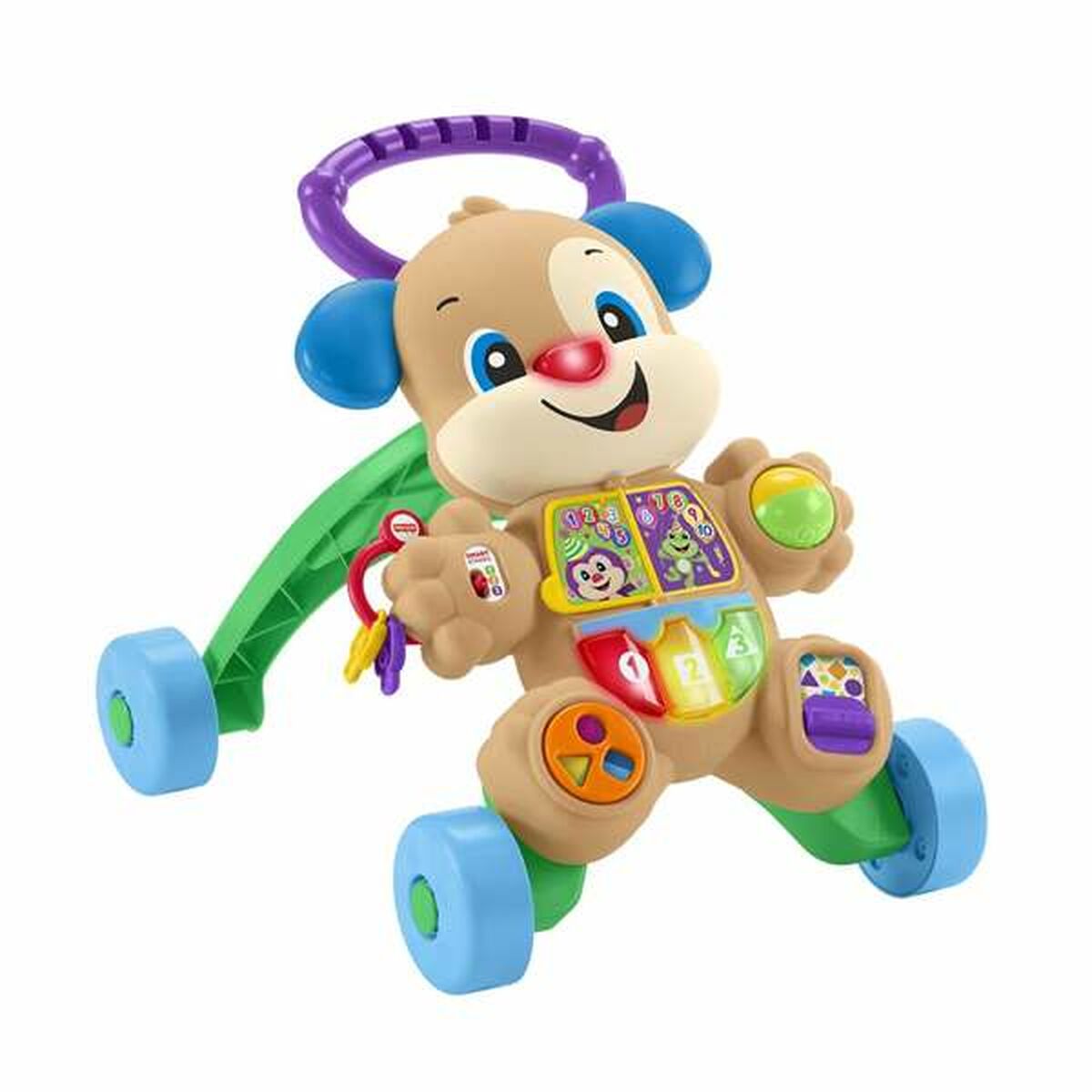 Gångram med hjul Fisher-Price Ljud Ljus Hund Flera språk - 5