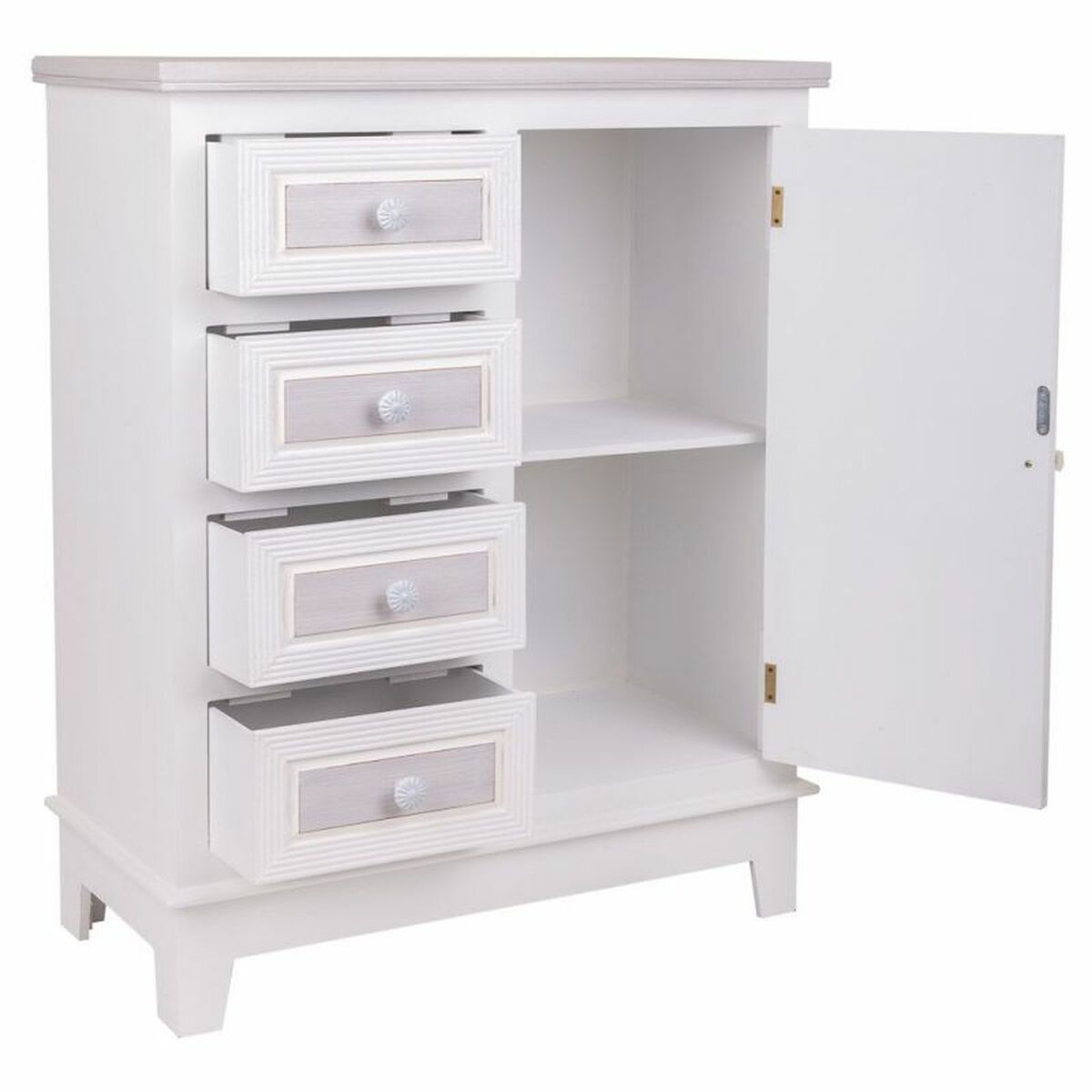 Hallmöbel med lådor Alexandra House Living Vit 32 x 84 x 66 cm - 2