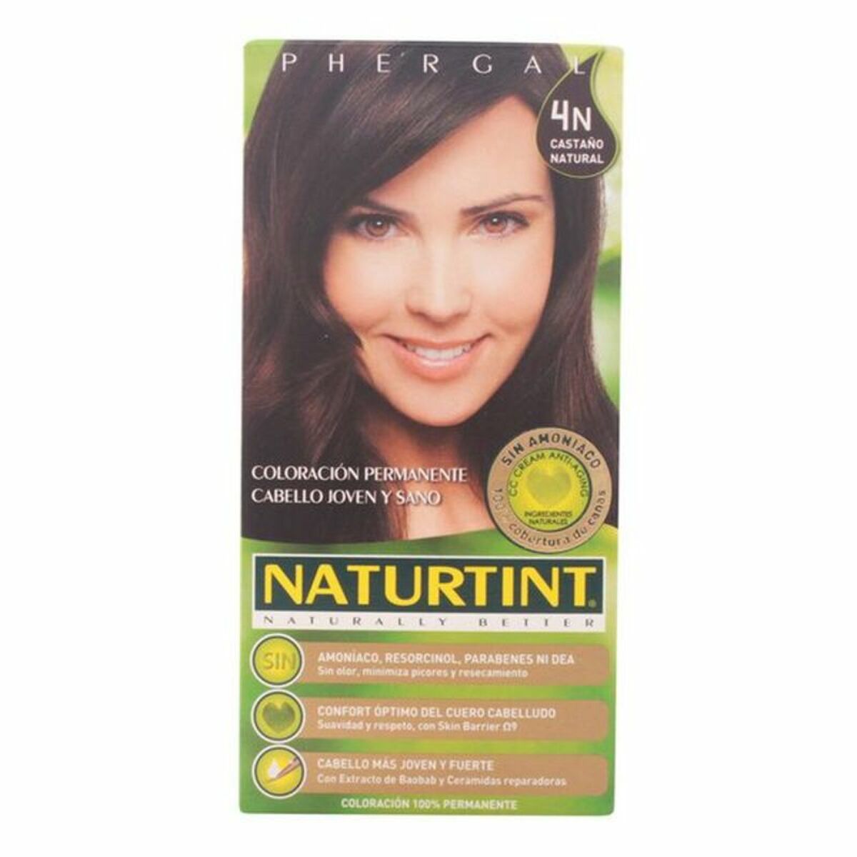 Färg utan ammoniak Naturtint Naturtint N Nº 4n Castano Natural Nº 4n-Castano Natural 170 ml