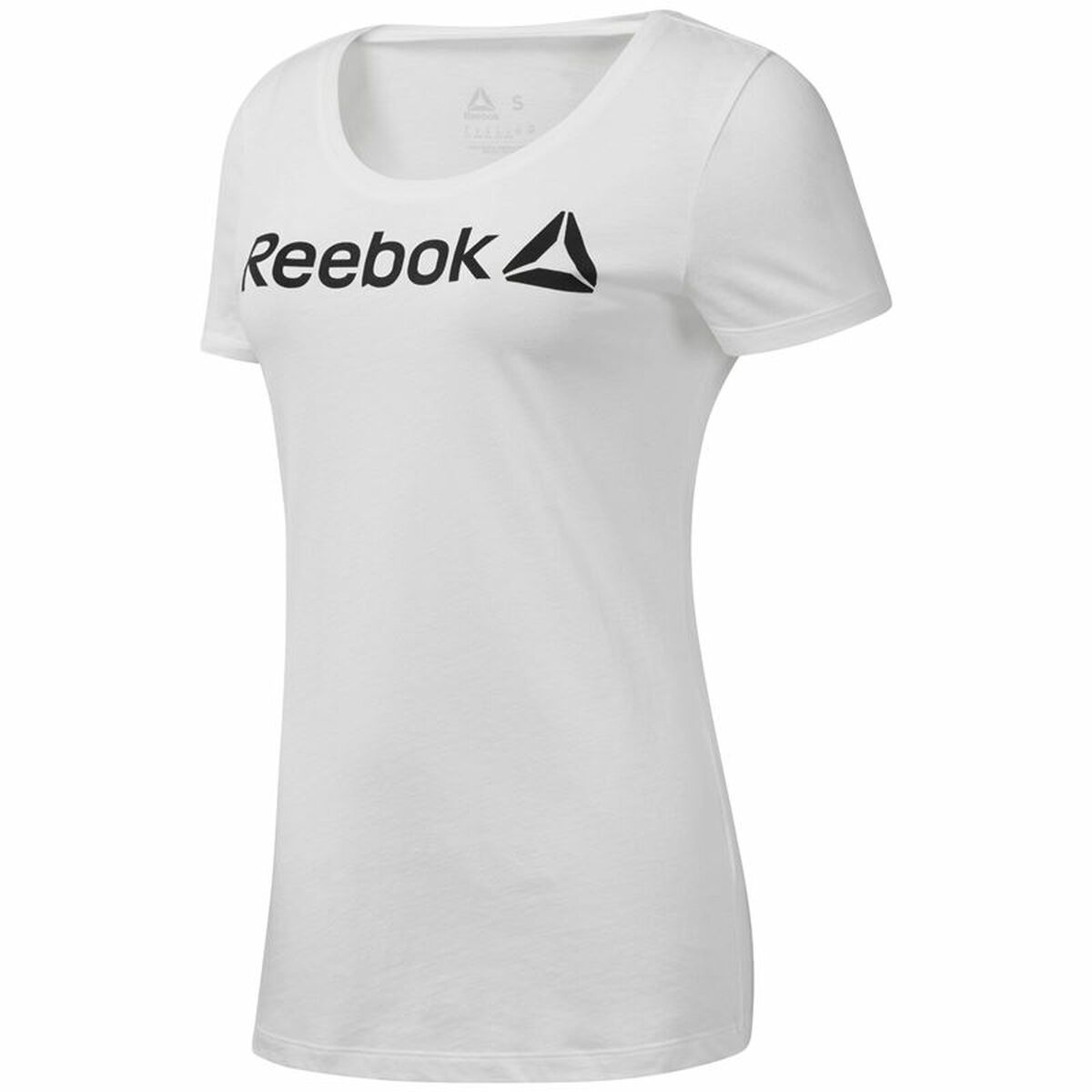 T-shirt med kortärm Dam Reebok Scoop Neck Vit - 10