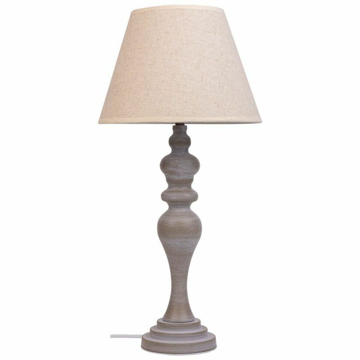 Bordslampa Alexandra House Living Vit Grå Metall Tyg 220-240 V 25 x 50 x 25 cm - 3