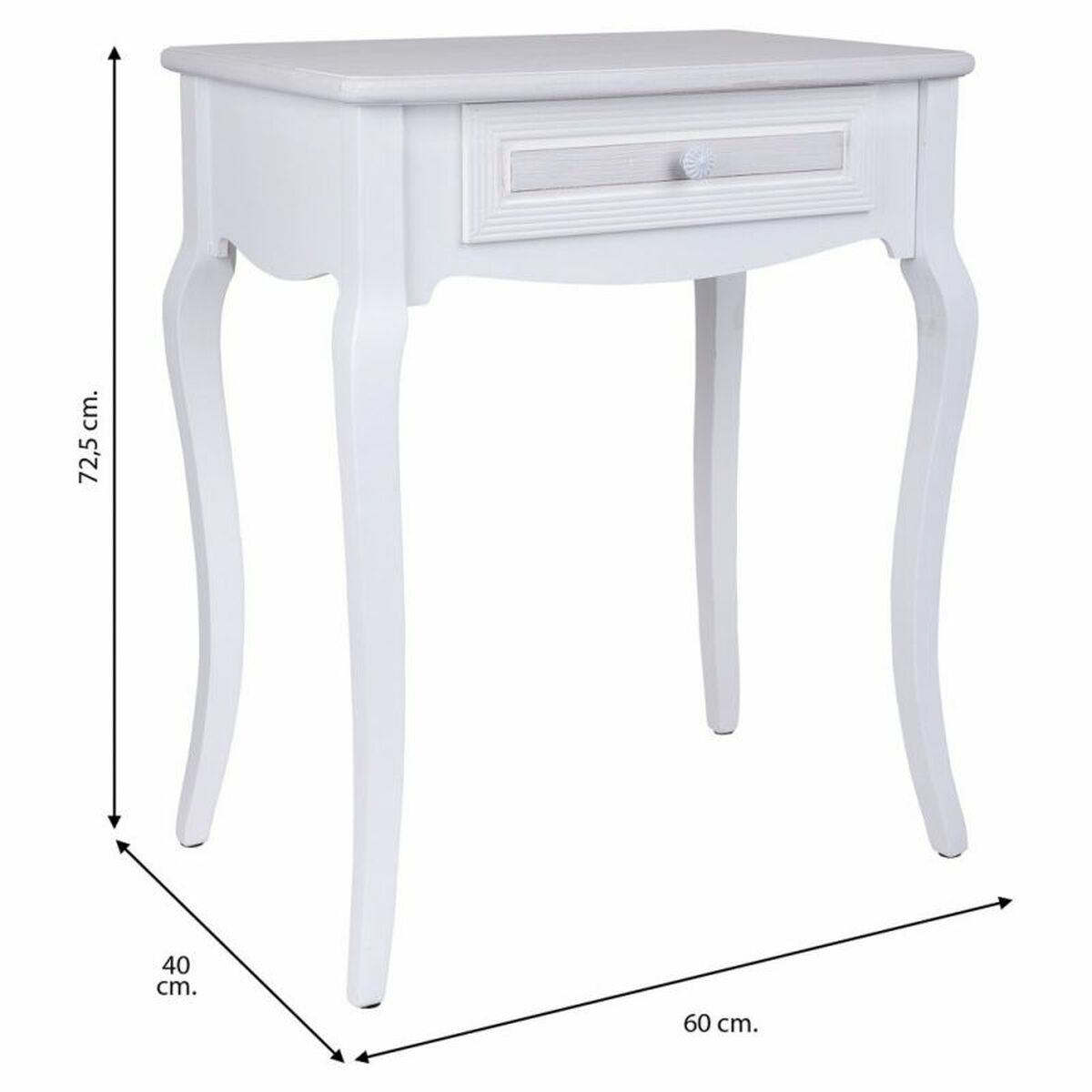 Hallmöbel med lådor Alexandra House Living Vit 40 x 72 x 60 cm - 5