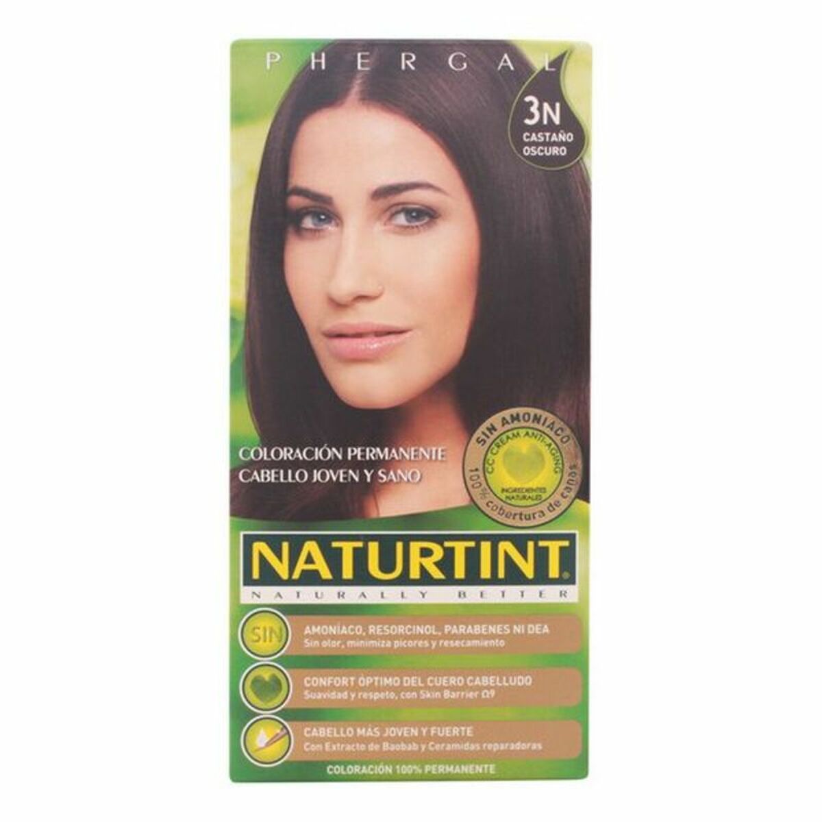 Färg utan ammoniak Naturtint Naturtint N Nº 3n Castano Oscuro Nº 3n-Castano Oscuro 170 ml