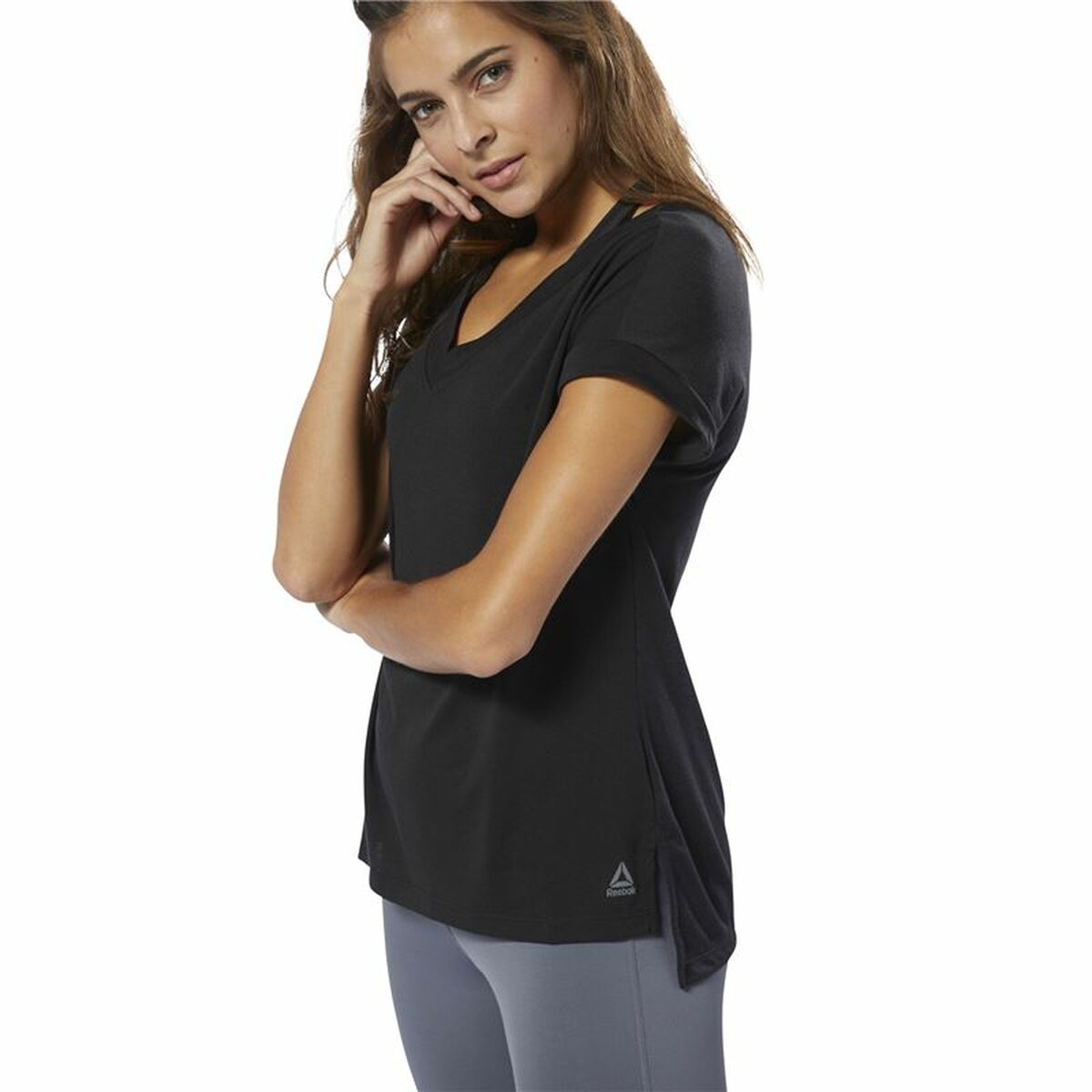 T-shirt med kortärm Dam Reebok Wor Supremium Detail Svart - 12