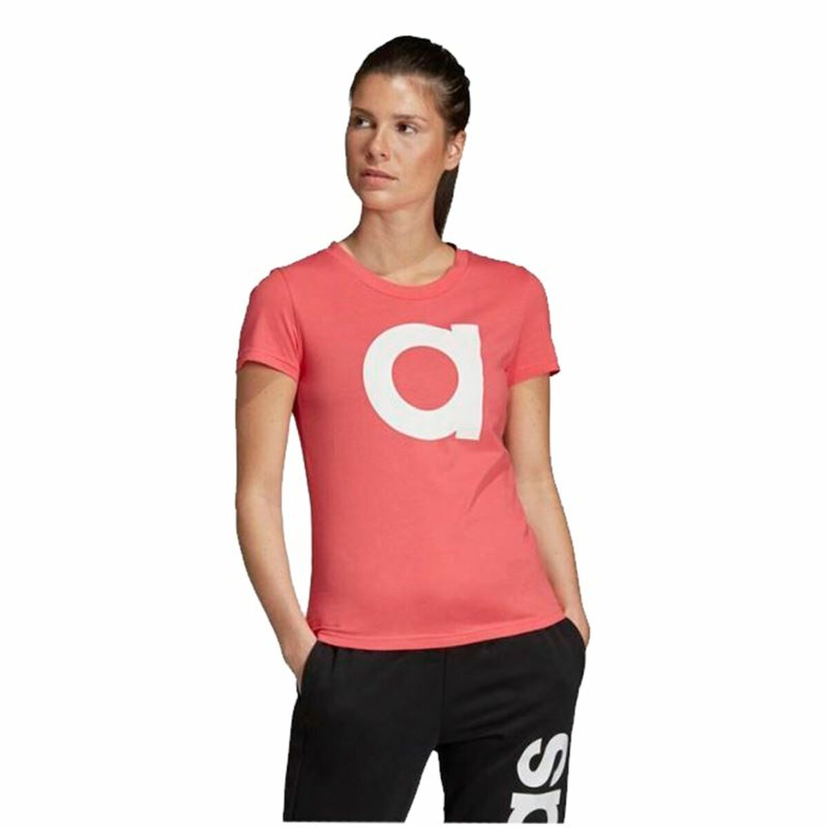 T-shirt med kortärm Dam Adidas Essentials Ljusrosa - 11