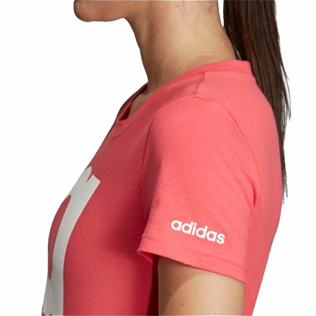 T-shirt med kortärm Dam Adidas Essentials Ljusrosa - 13