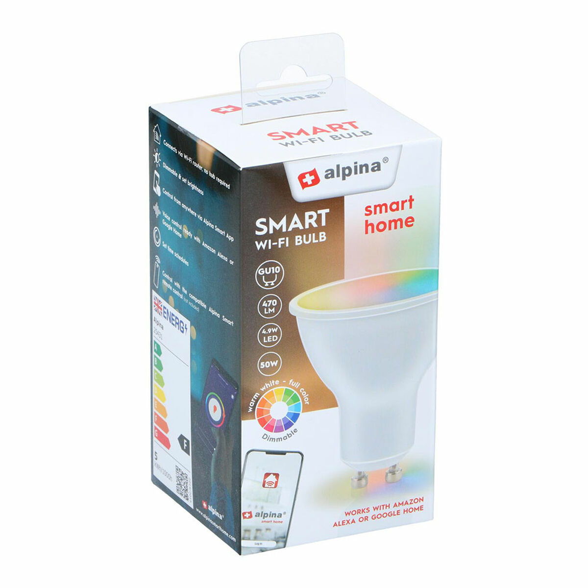 Smart-Lampa Alpina RGB Wi-Fi 5 W 4,9 W GU10 2700-6500 K 470 lm - 4