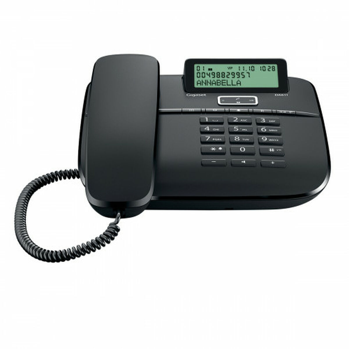 Markkabeltelefon Gigaset DA 611 Svart