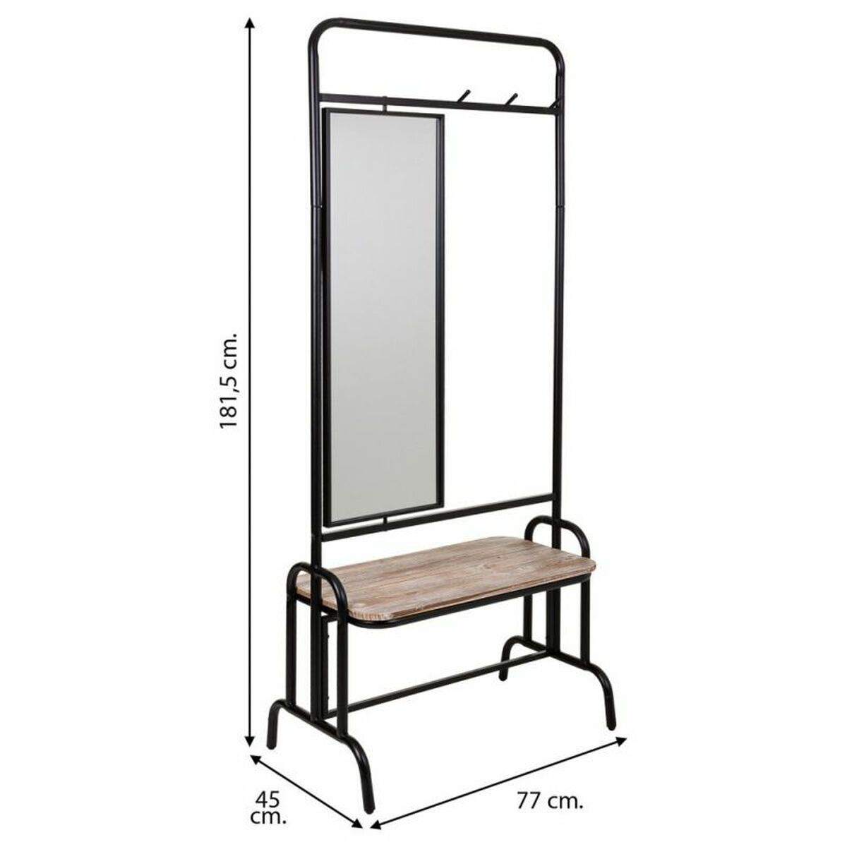 Mottagare Alexandra House Living Svart 45 x 181 x 77 cm - 6