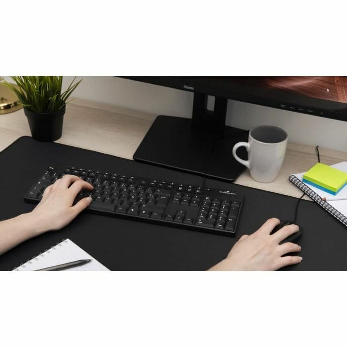 Tangentbord Bluestork MEDIA OFFICE Svart AZERTY - 6