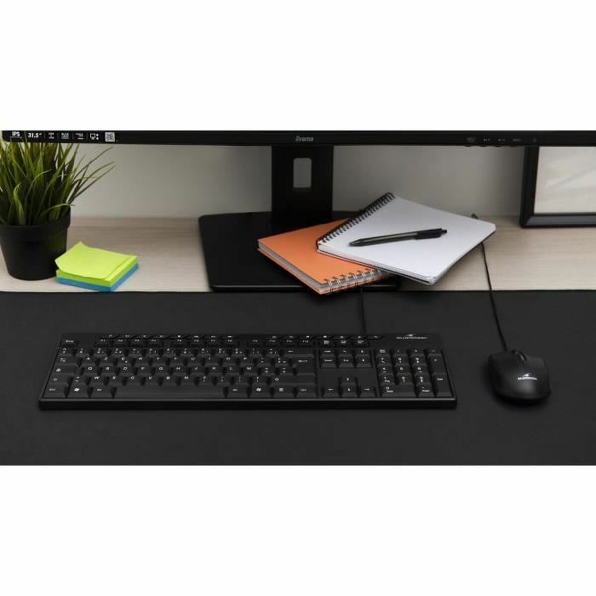 Tangentbord Bluestork MEDIA OFFICE Svart AZERTY - 5