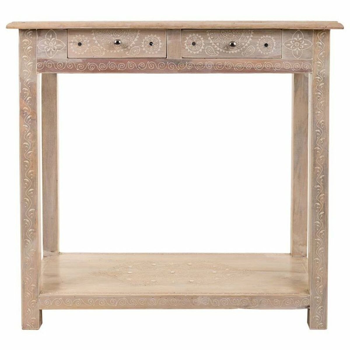 Hallmöbel med lådor Alexandra House Living Vit Naturell 40 x 76 x 135 cm - 5